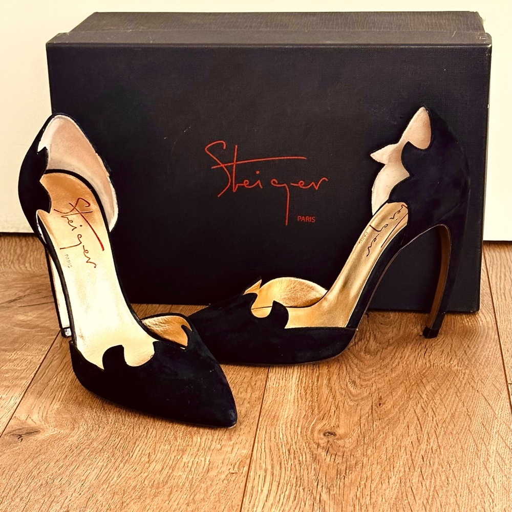 Walter Steiger : Flame-Trim d'Orsay Pump, Black sz. 6